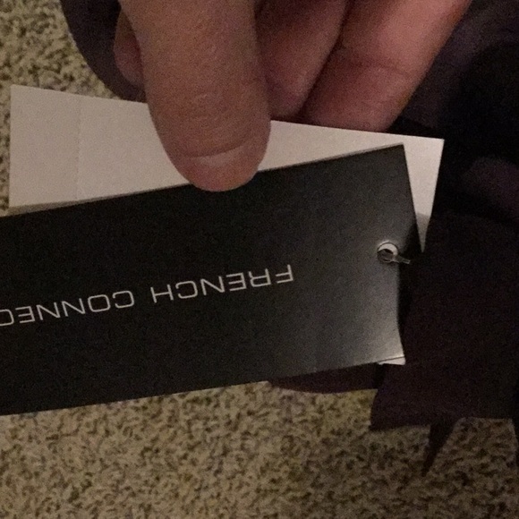 NWT French Connection Lace Yoke Burgundy Top Small - Picture 8 of 8